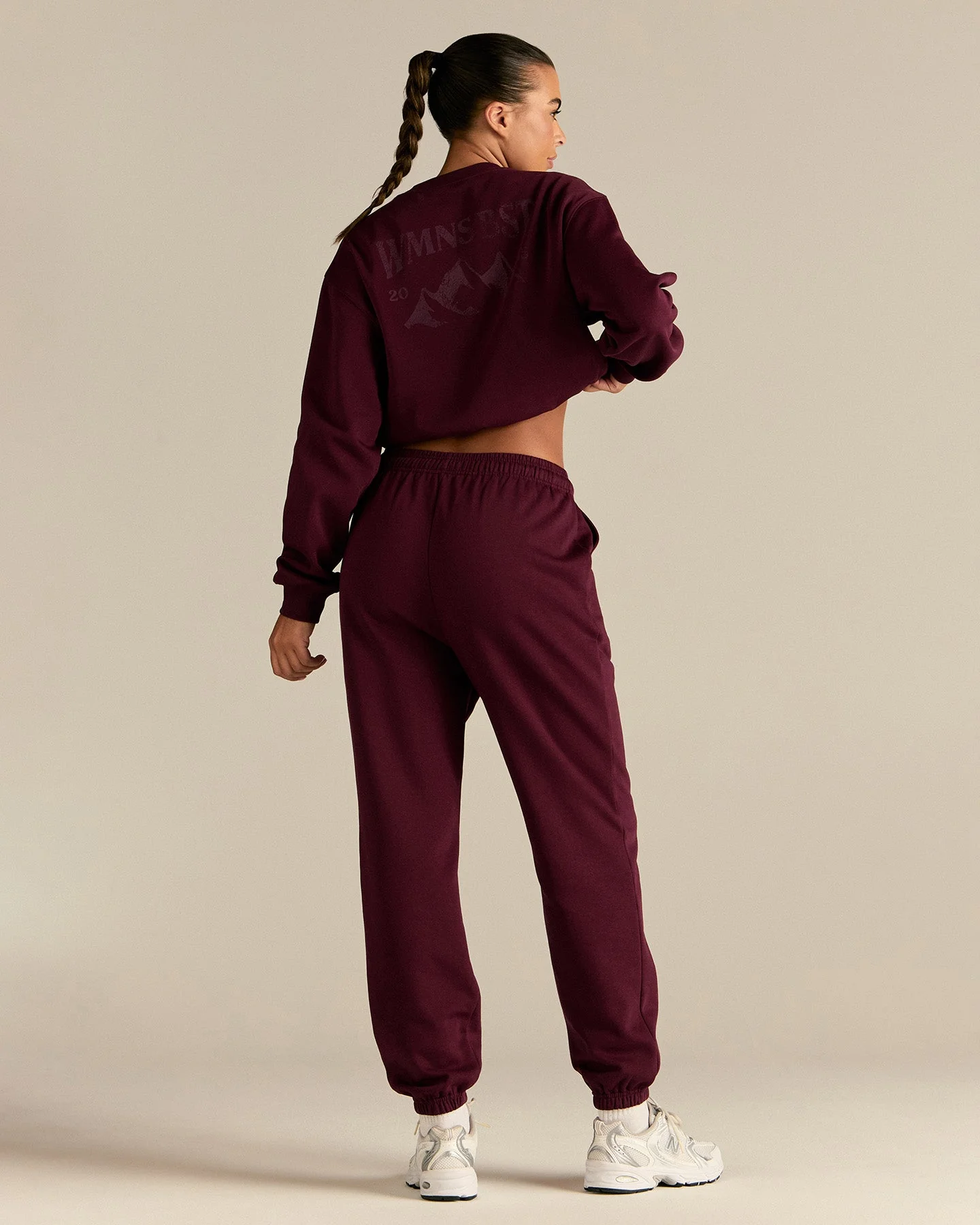 Comfort Outdoor Cropped Crew Neck | Merlot - Image 4