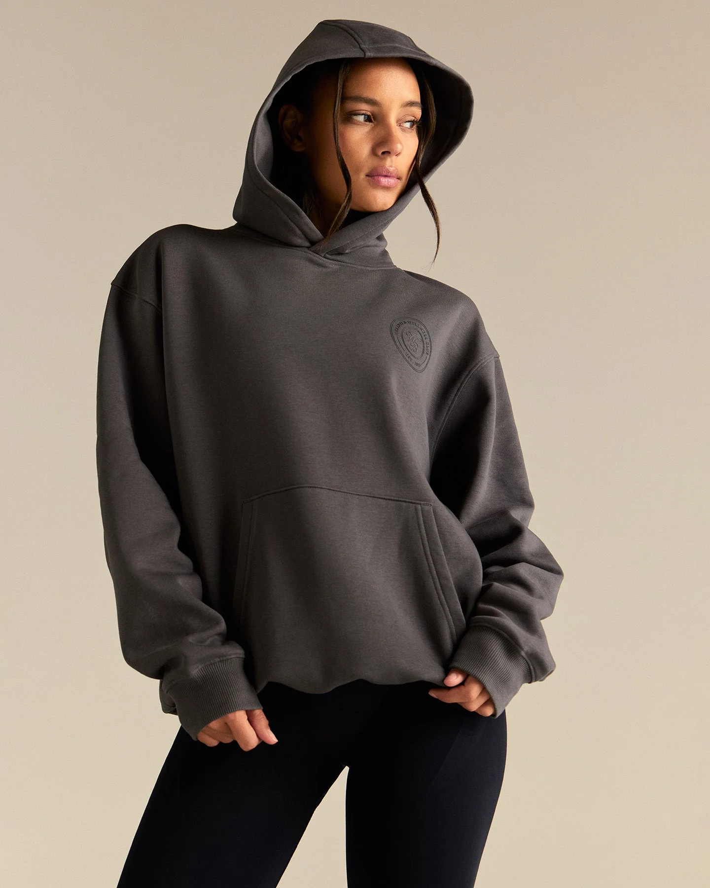 Comfort Oversized Health Club Graphic Hoodie | Graphite - Image 8