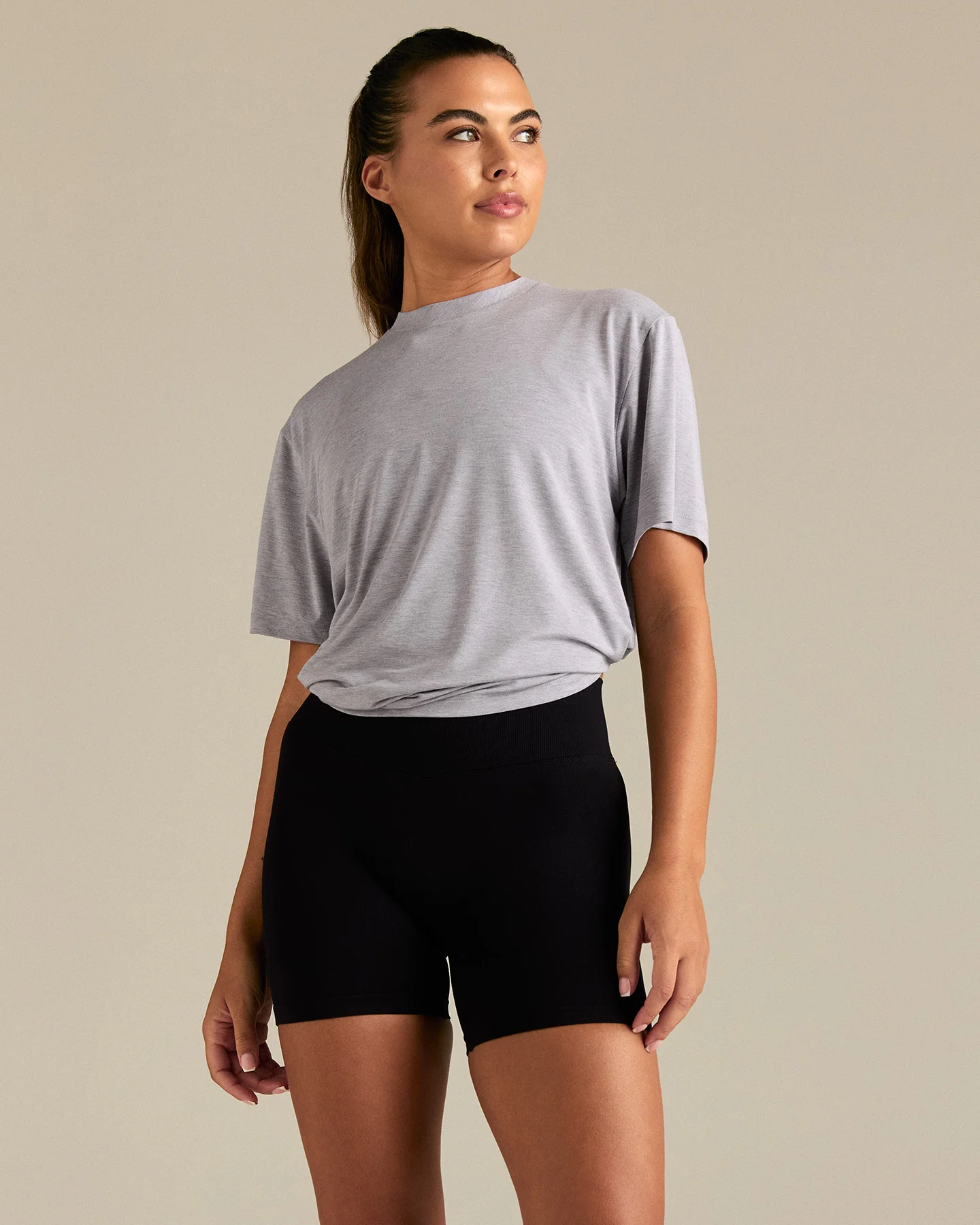 Comfort Oversized Hook Up T-Shirt | Silver Grey Marl - Image 7