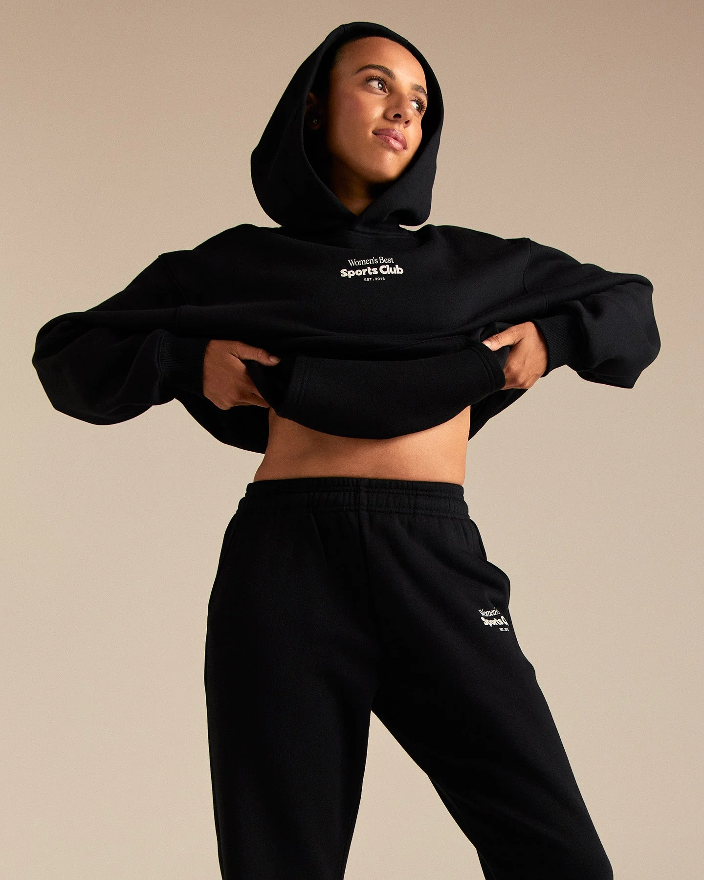 Comfort Oversized Sports Club Hoodie | Black - Image 4