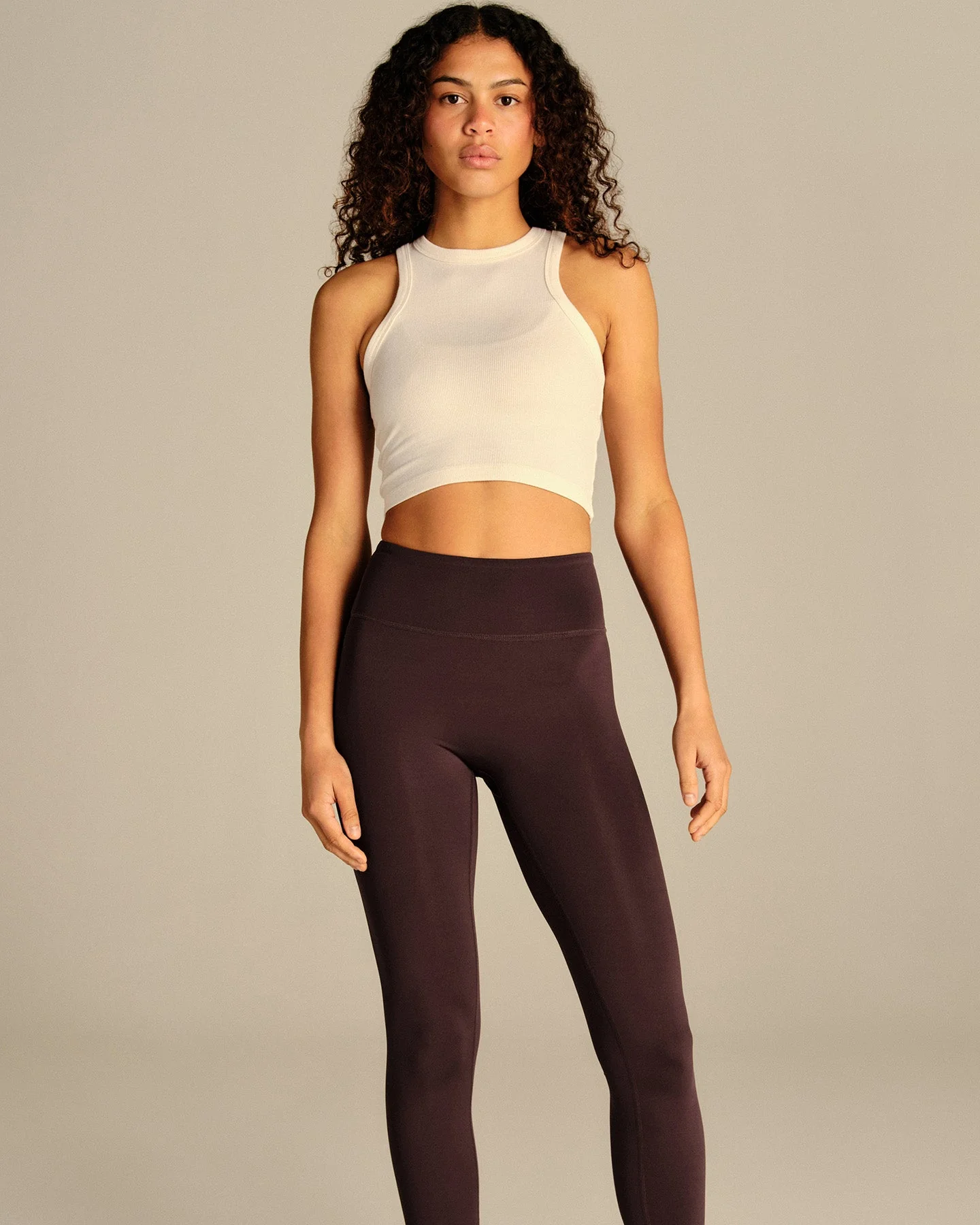 Comfort Ribbed Cropped Tank | Coconut White - Image 3