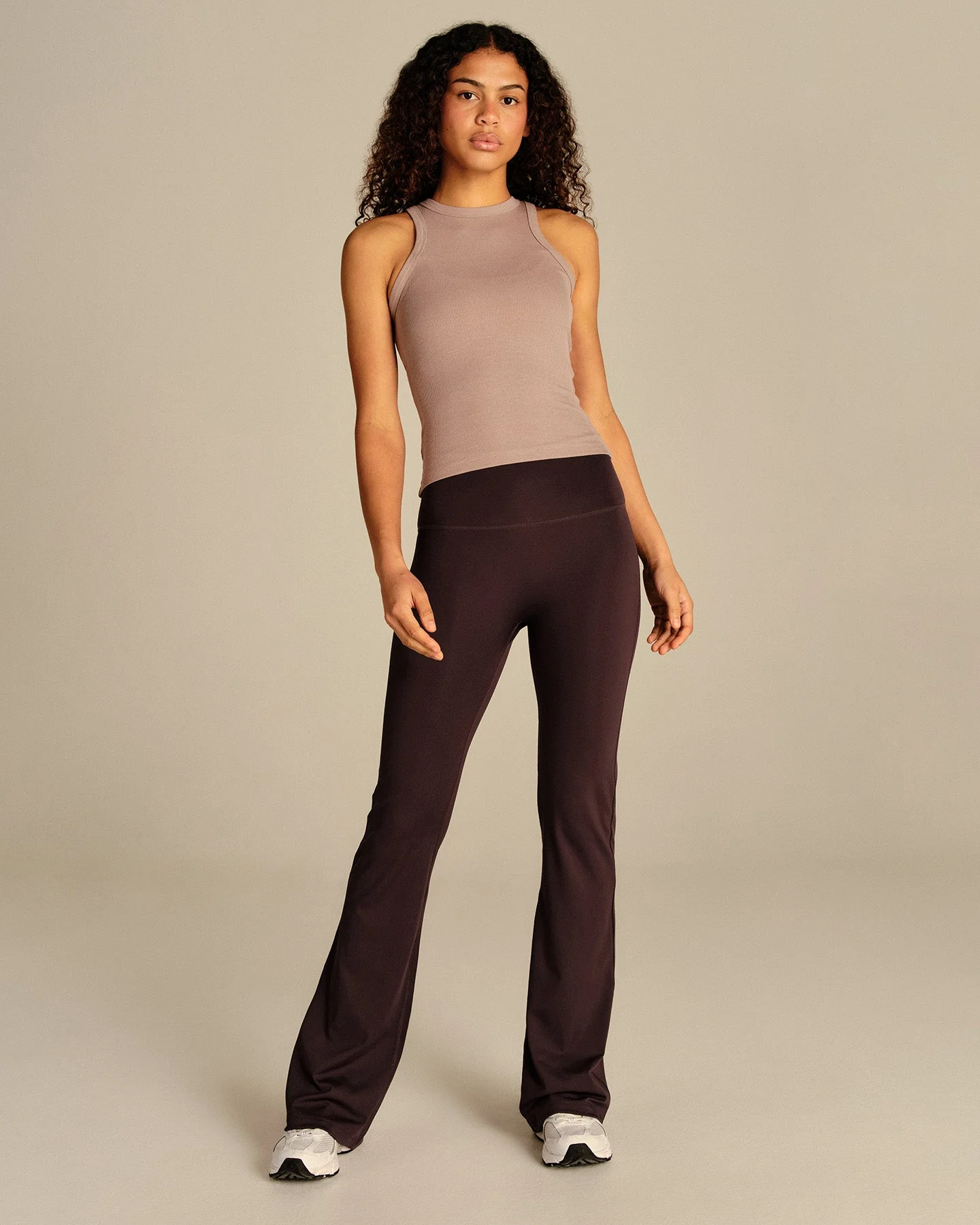 Comfort Ribbed Midi Tank | Mauve Taupe - Image 4