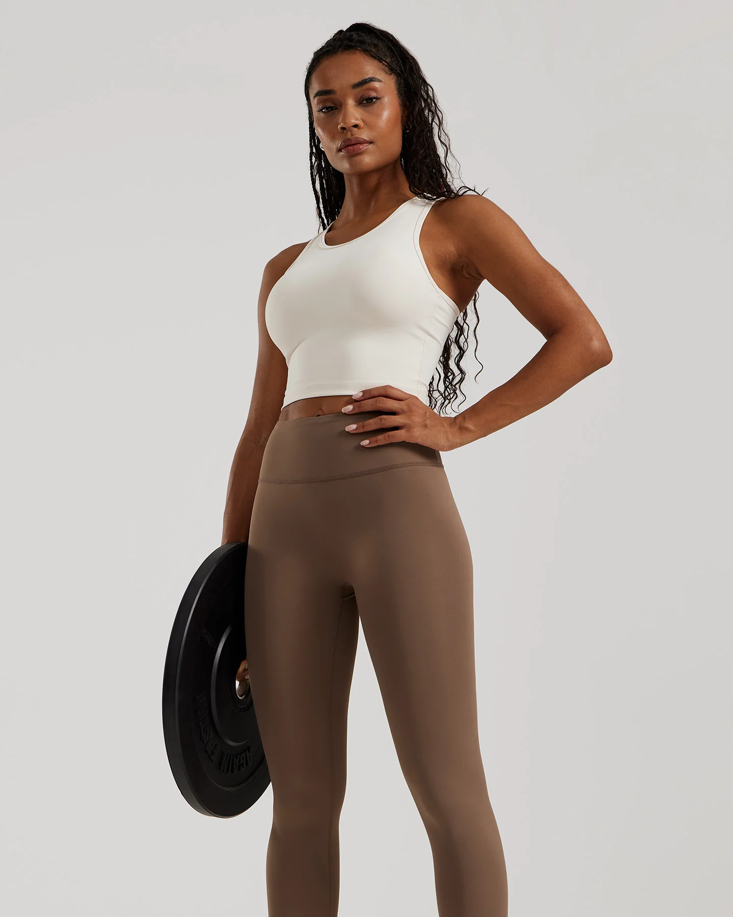 Essential Crop Tank Top | Off White - Image 4