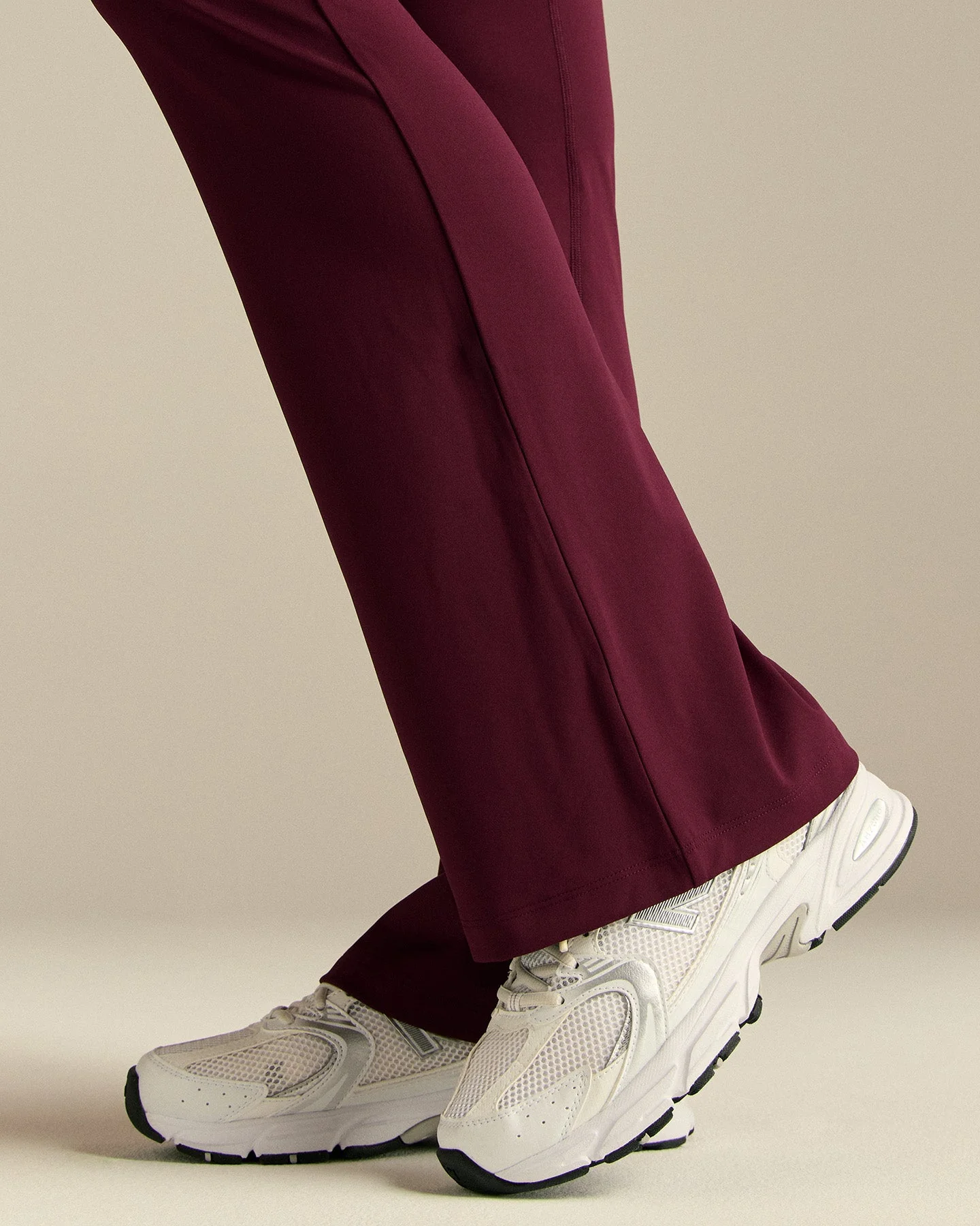 Essential High Waist Flared Leggings | Merlot - Image 7