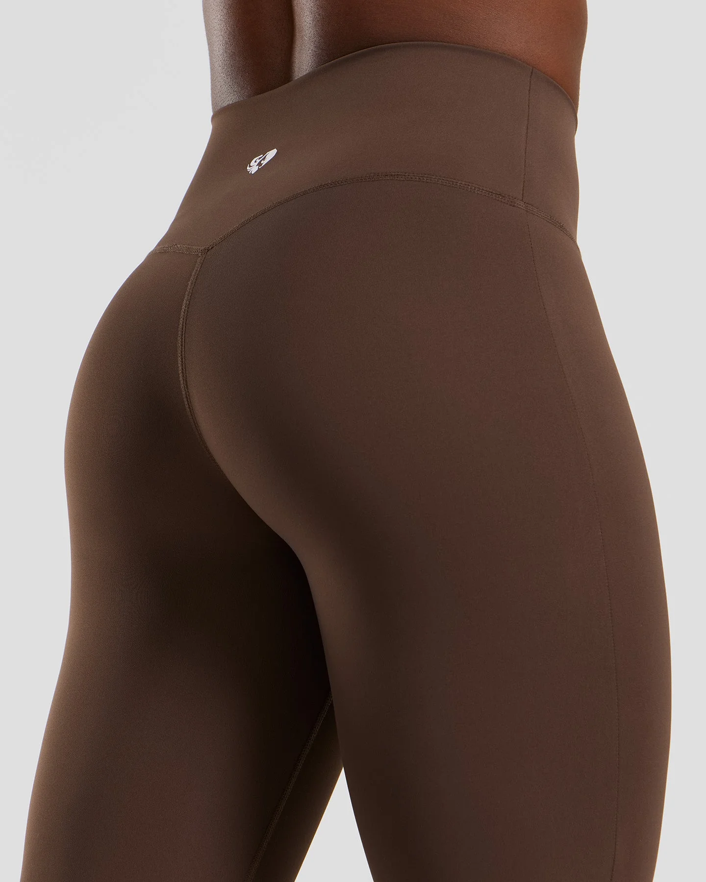 Essential High Waist Mini Flared Leggings | Cocoa - Image 3