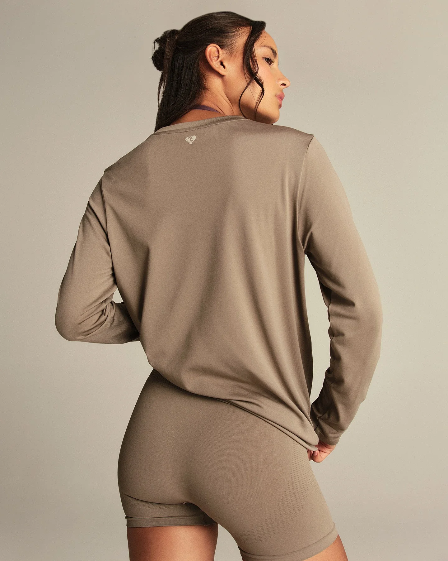 Lightweight Long Sleeve T-Shirt | Taupe Grey - Image 7