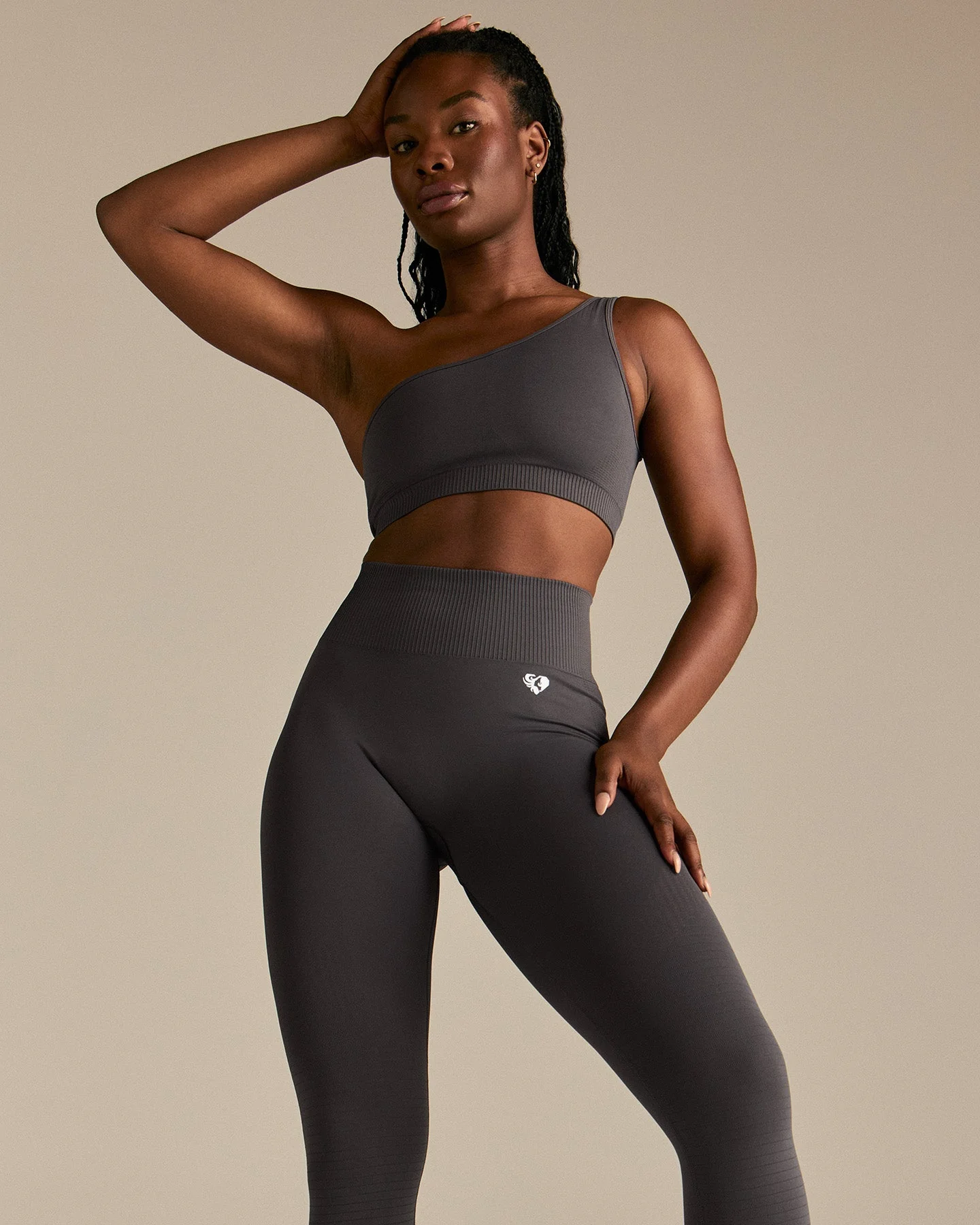 Power One Shoulder Bra | Graphite - Image 7