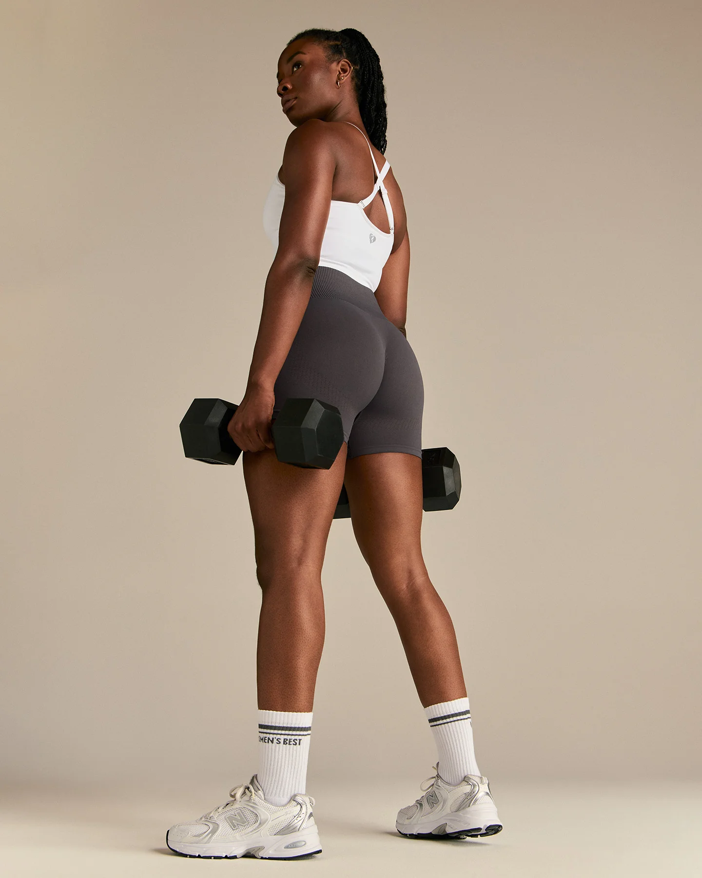 Power High Waist Scrunch Shorts | Graphite - Image 7