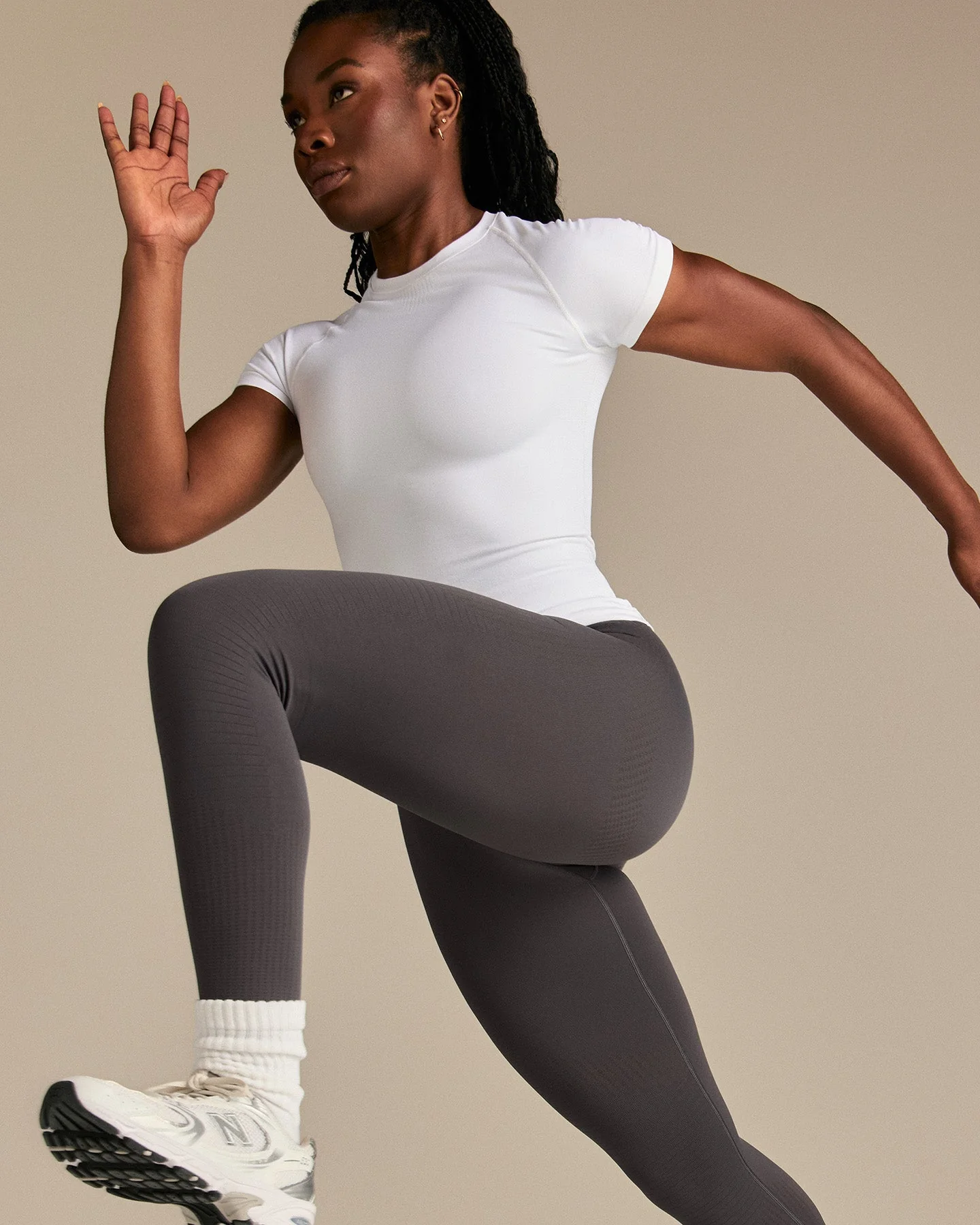 Power Short Sleeve Top | White - Image 3