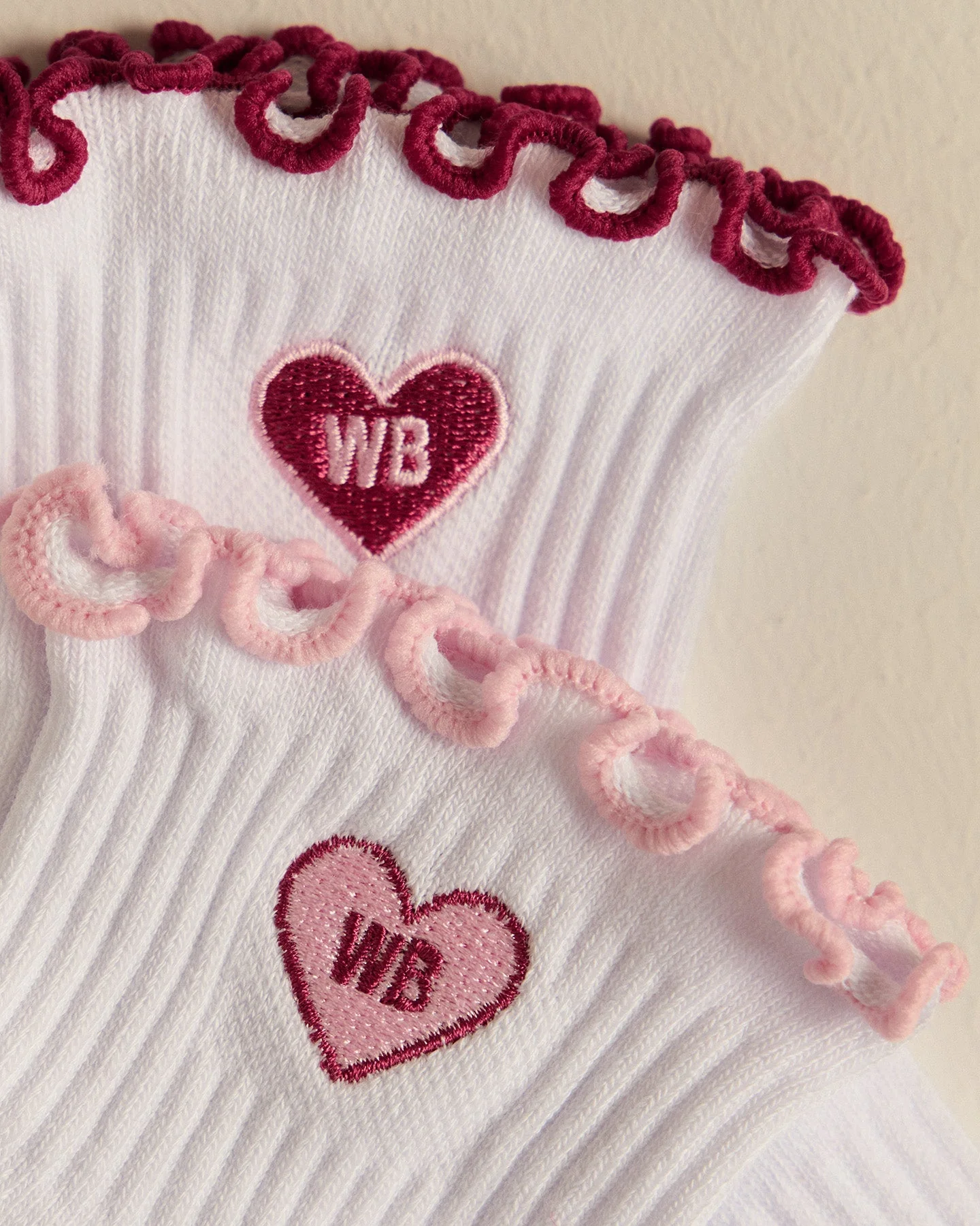 Quarter Frilly Ankle Socks (2PK) | Sweet Pink/Strawberry Kiss - Image 3